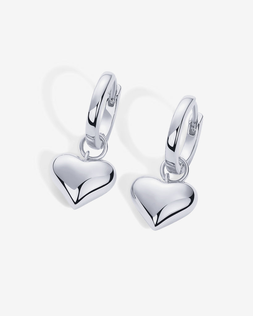 Heart Charm Earrings   
