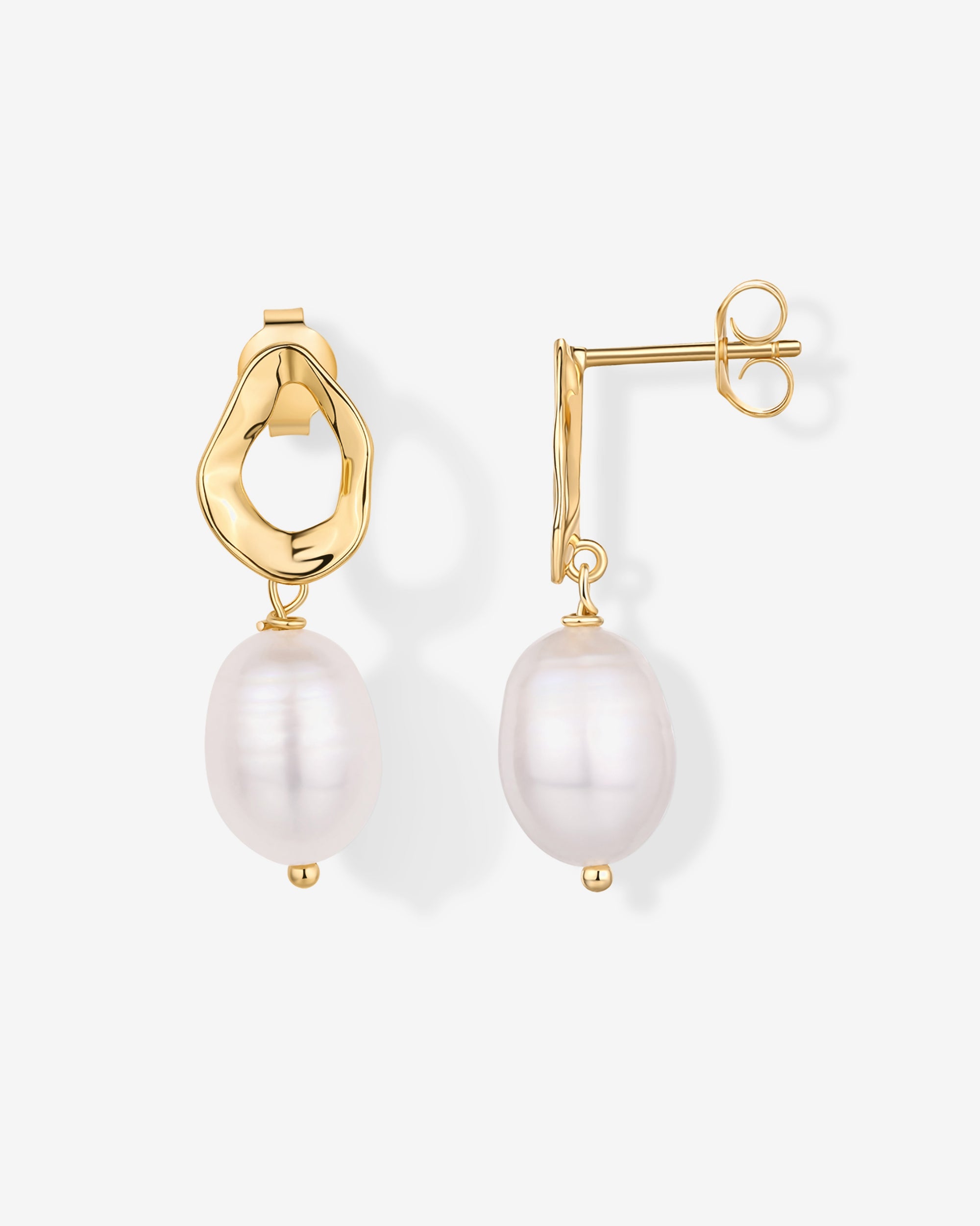Wavy Pearl Drops Earrings – PAVOI