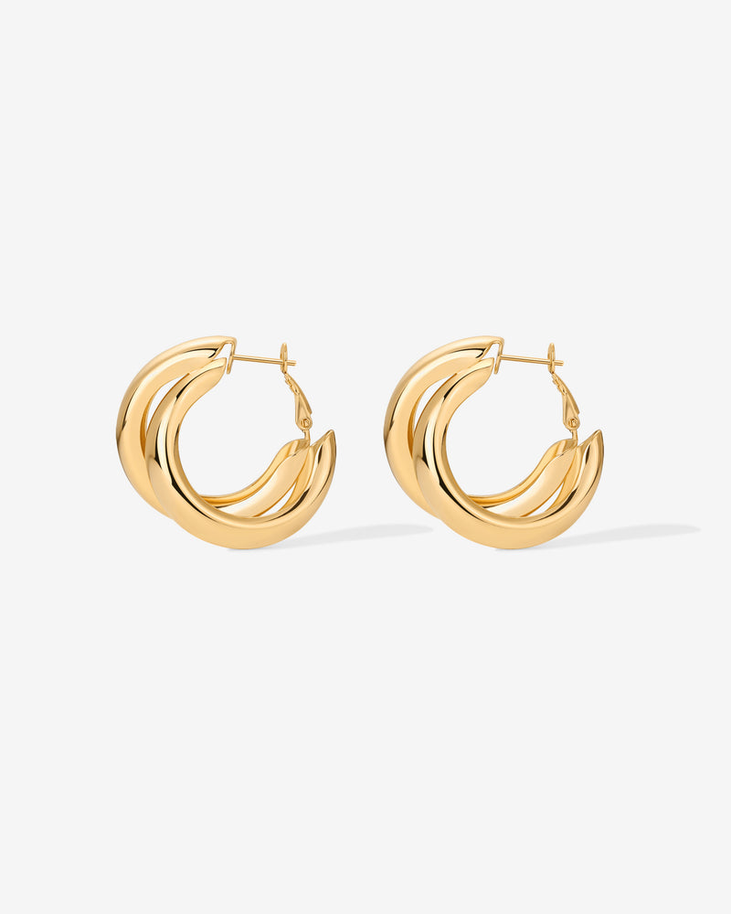Chunky Double Hoops