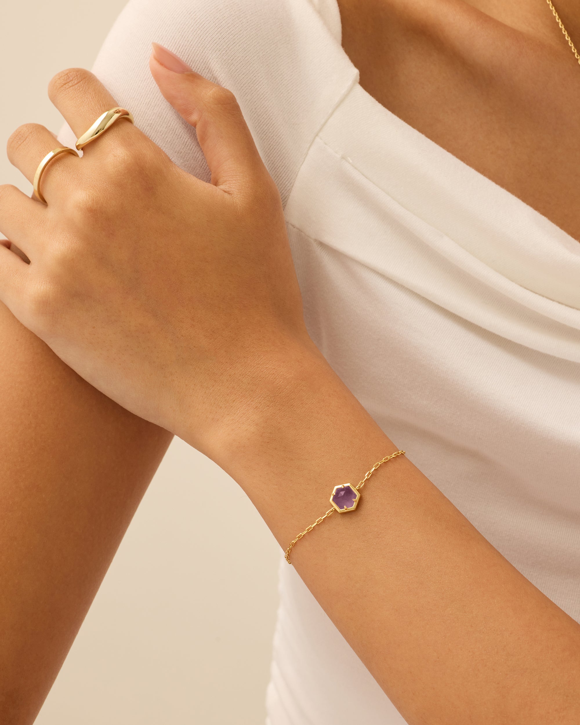 人気ブランド【PAVOI】Hexagon Gemstoneブレスレット Gemstone Hexagon Bracelet – PAVOI