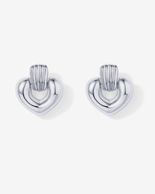 Mini Heart Door Knocker Earrings