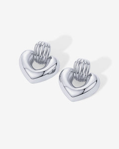 Mini Heart Door Knocker Earrings