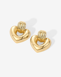 Mini Heart Door Knocker Earrings
