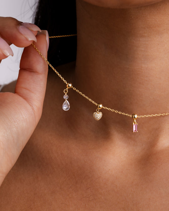 Whimsy Heart Charm Necklace