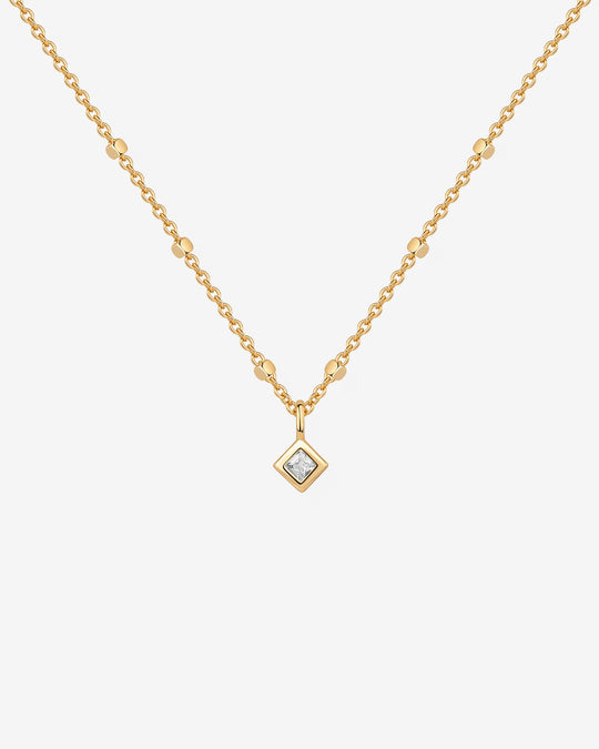 Statement Square Chain Princess Pendant