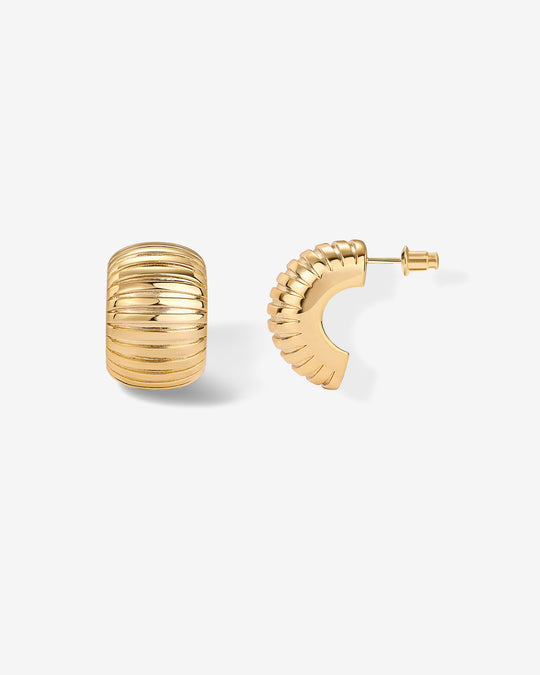 Chunky Ribbed Hoops