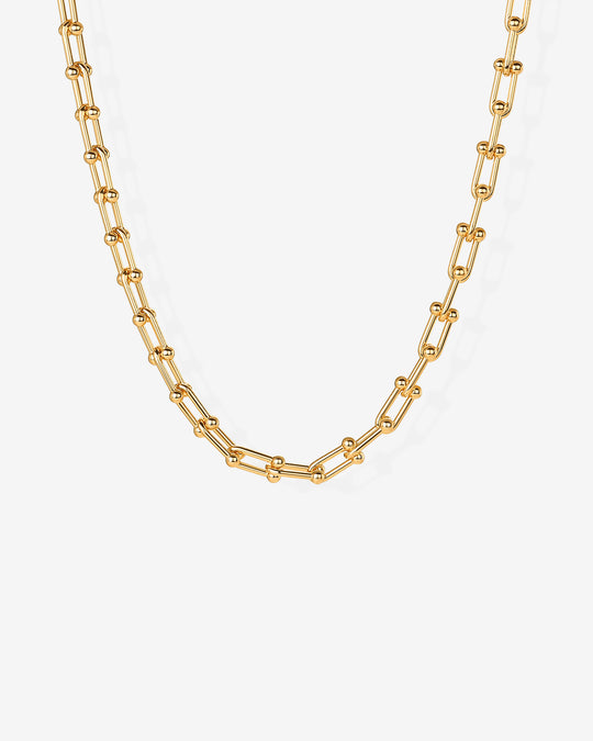 Chunky Barbell Links Chain Necklace