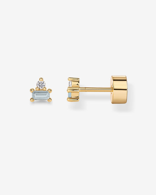 Two-Tone Gemstone Studs