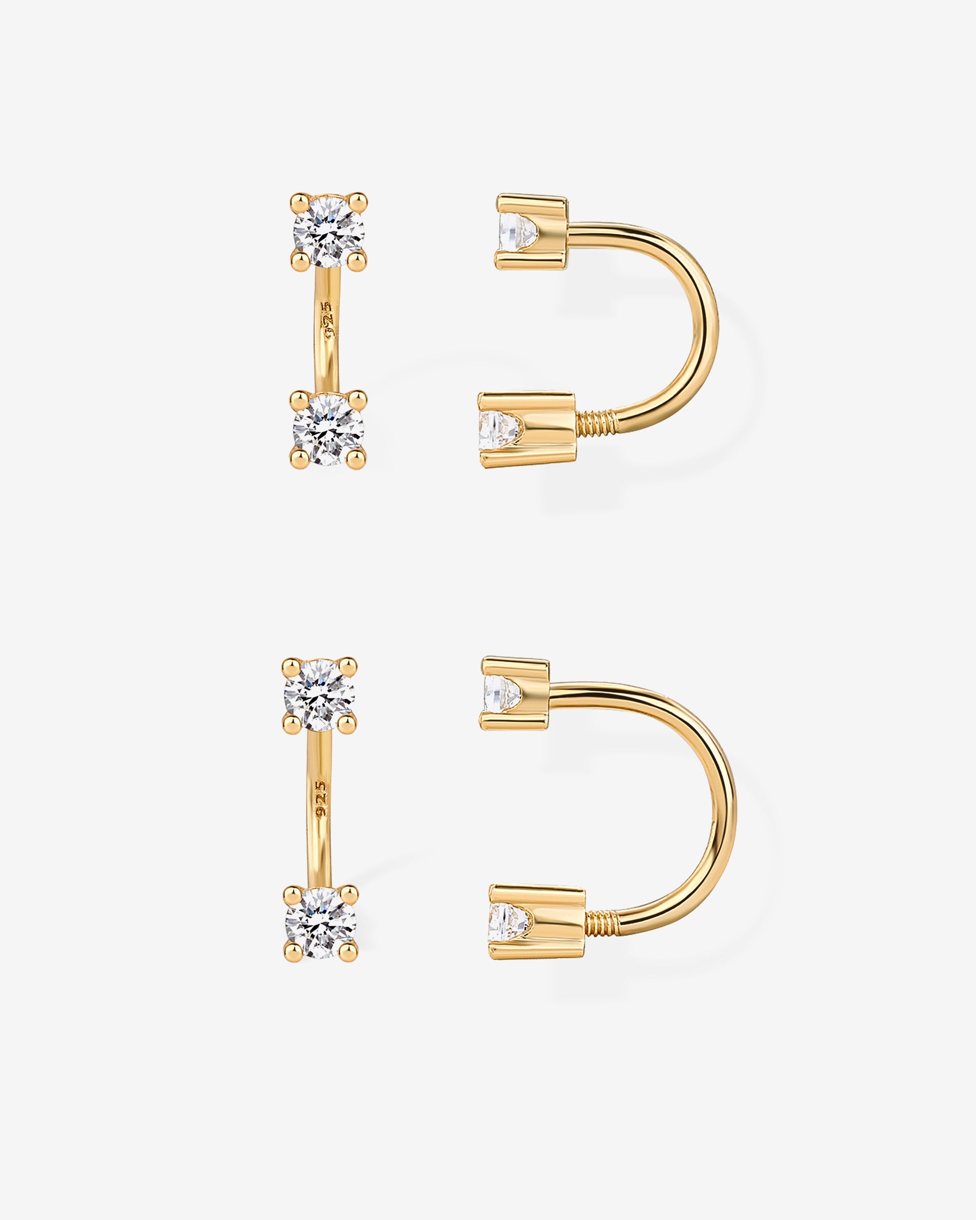 人気ブランド【PAVOI】CZ Threaderピアス Amazon.com: PAVOI 14K Gold Plated Sterling Silver Ball