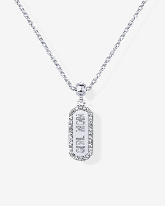 Girl Mom Dog Tag Necklace