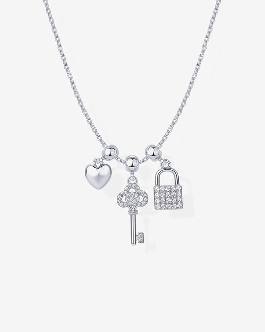 Lock and Key Charm Necklace