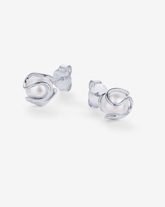 Caged Pearl Studs