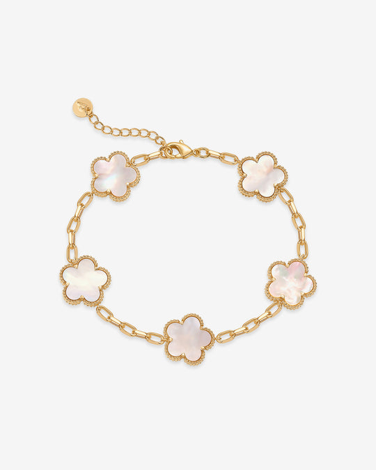 Gemstone Clover Bracelet