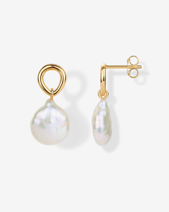 Organic Pearl Dangle Earrings