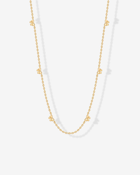 Tiny Bow Station Necklace