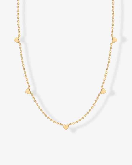 Tiny Heart Station Necklace