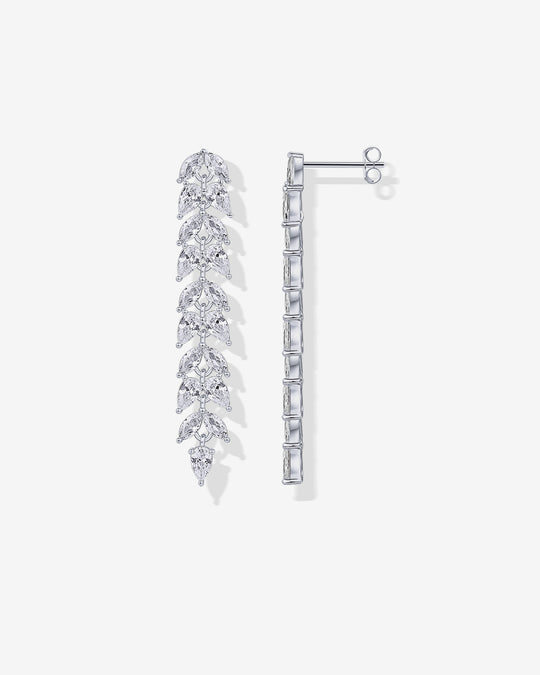 Marquise Linear Bridal Earrings