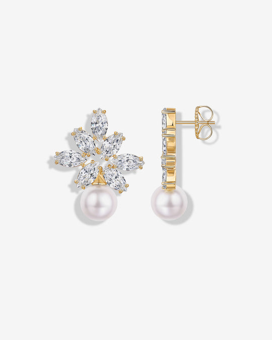 Pearl Cluster Bridal Earrings