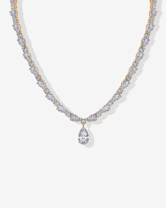 Pear Drop Tennis Necklace