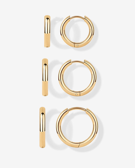 Small Hoop Earrings Set
