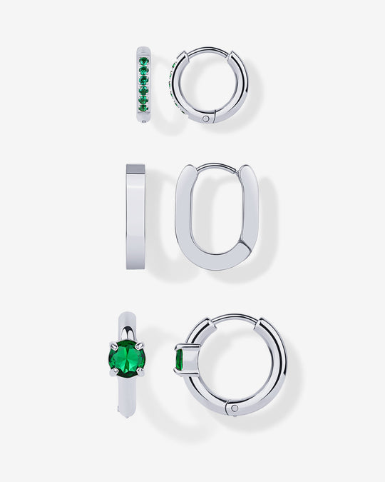 Luxe Huggie Hoop Earrings Set