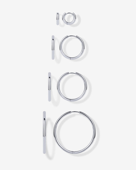 Cascade Graduated Hoop Earrings Set