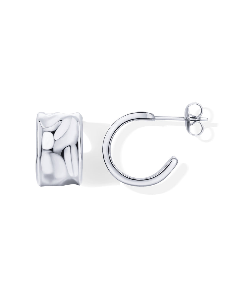 Waterproof Bold Textured Hoop Earrings
