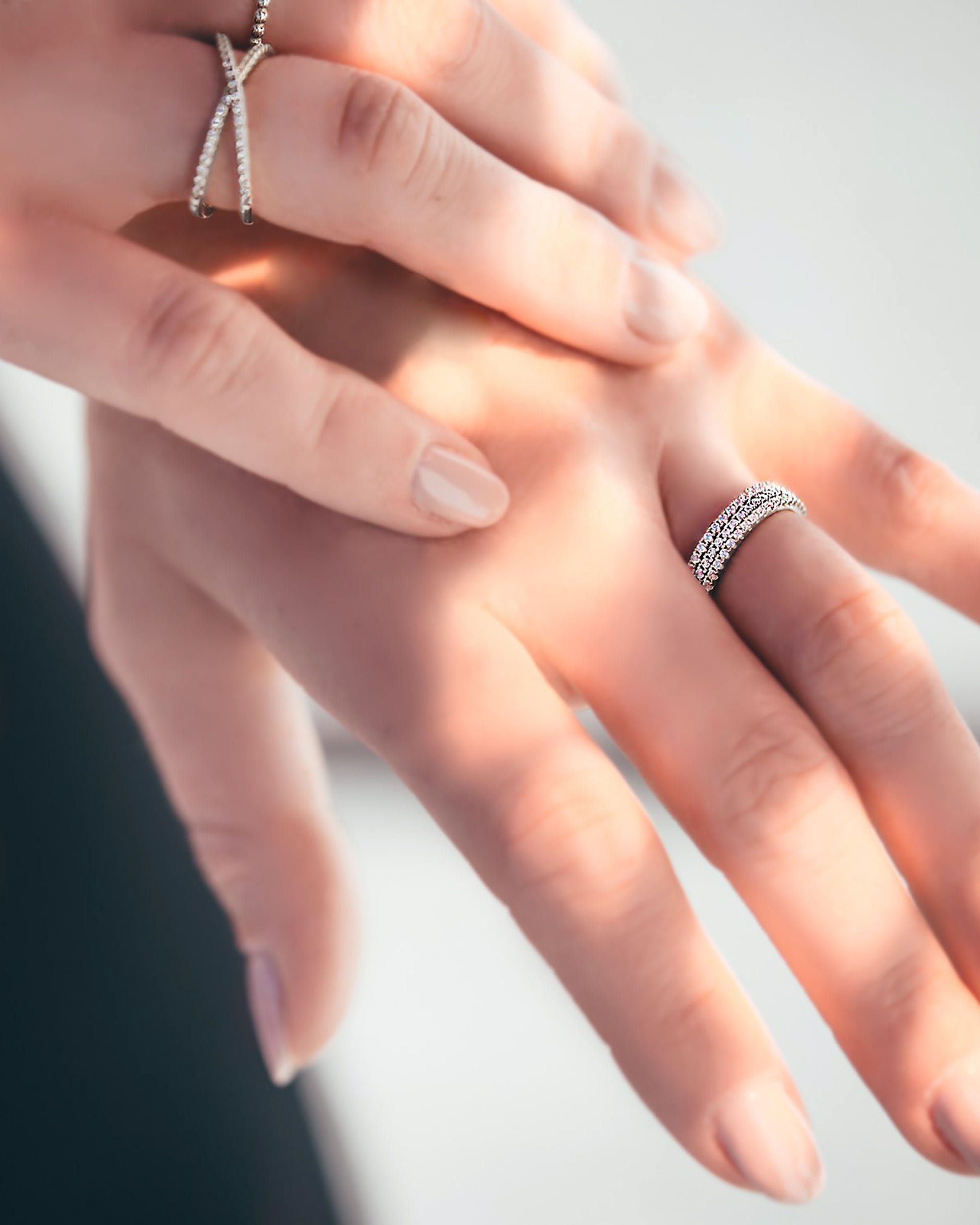 Mila Eternity Band | Pavoi Jewelry | Dainty Stackable Rings