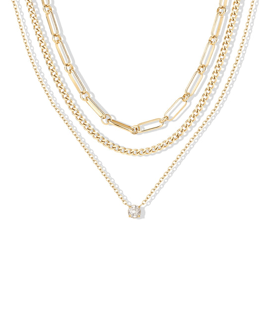 Waterproof Layered Chain Necklace