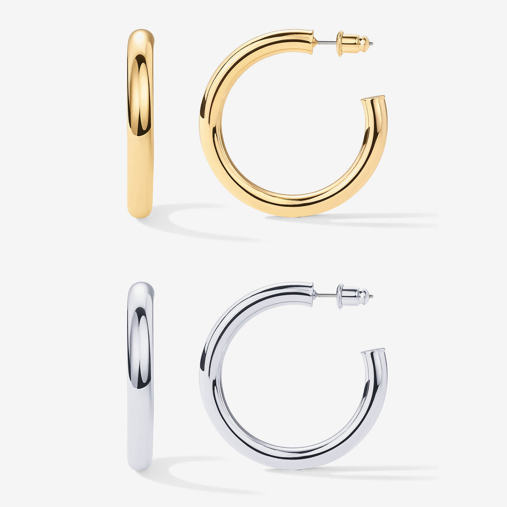 Round Chunky Hoops  Earring 
