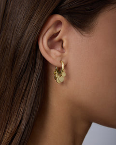 Waterproof Round Charm Dangle Earrings