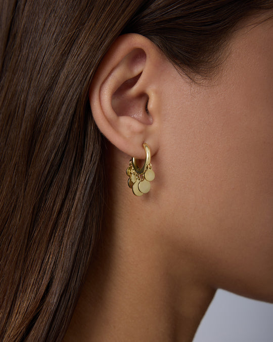 Waterproof Round Charm Dangle Earrings