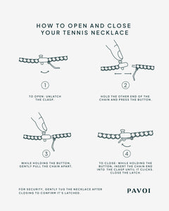Long Choker Tennis Necklace
