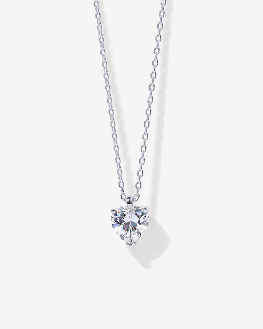 Heart Solitaire Pendant Necklace