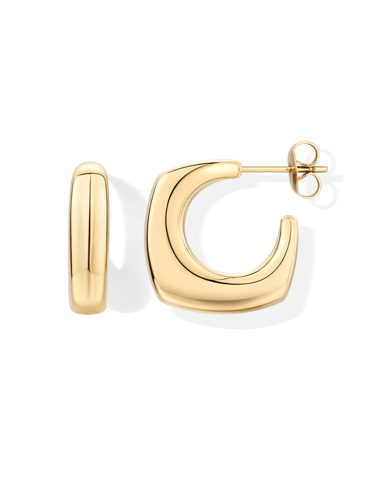 Waterproof Chunky Square Hoop Earrings