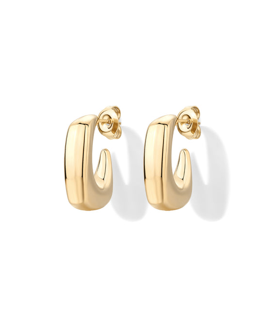 Waterproof Chunky Square Hoop Earrings