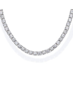 Long Choker Tennis Necklace
