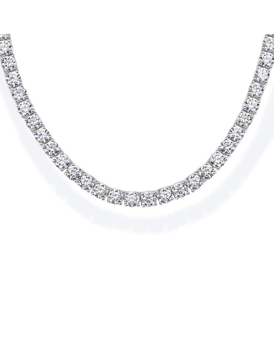 Long Choker Tennis Necklace