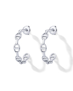 Waterproof Chain Link Hoop Earrings