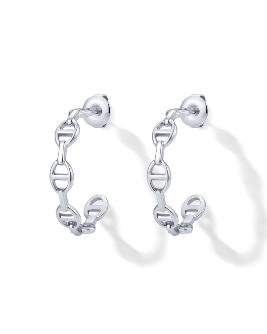 Waterproof Chain Link Hoop Earrings