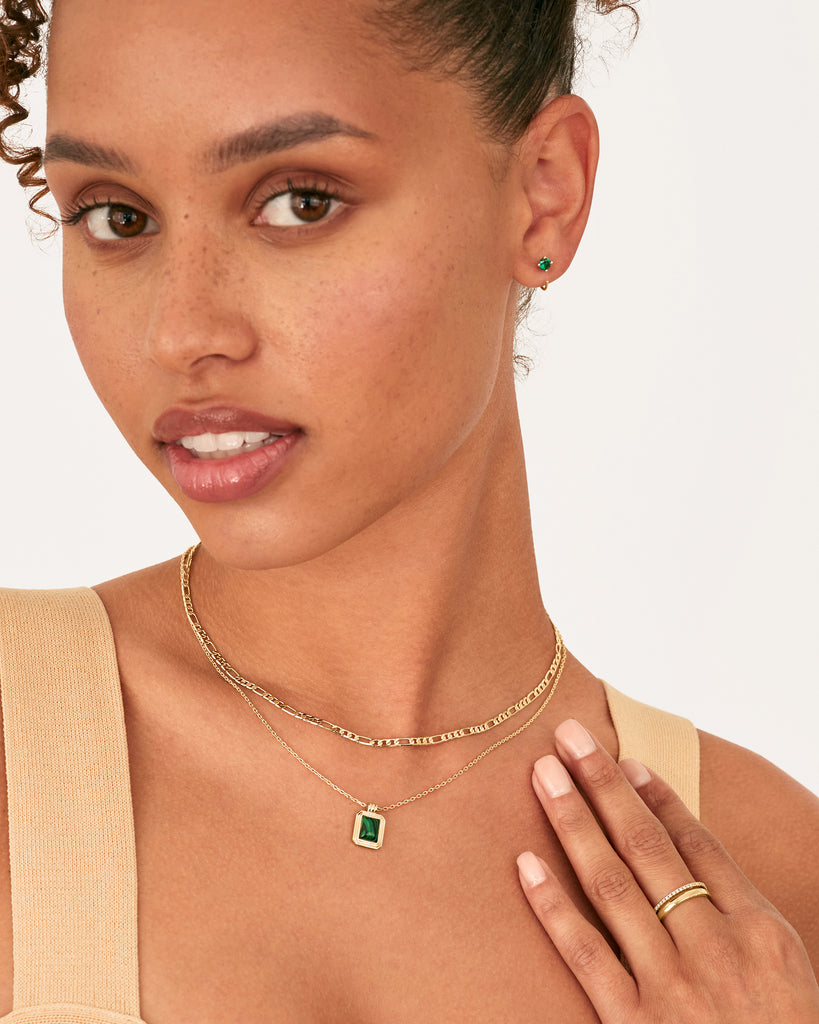 #Variant_Yellow Gold / Green CZ