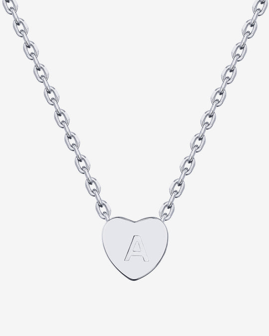 Dainty Heart Initial Necklace