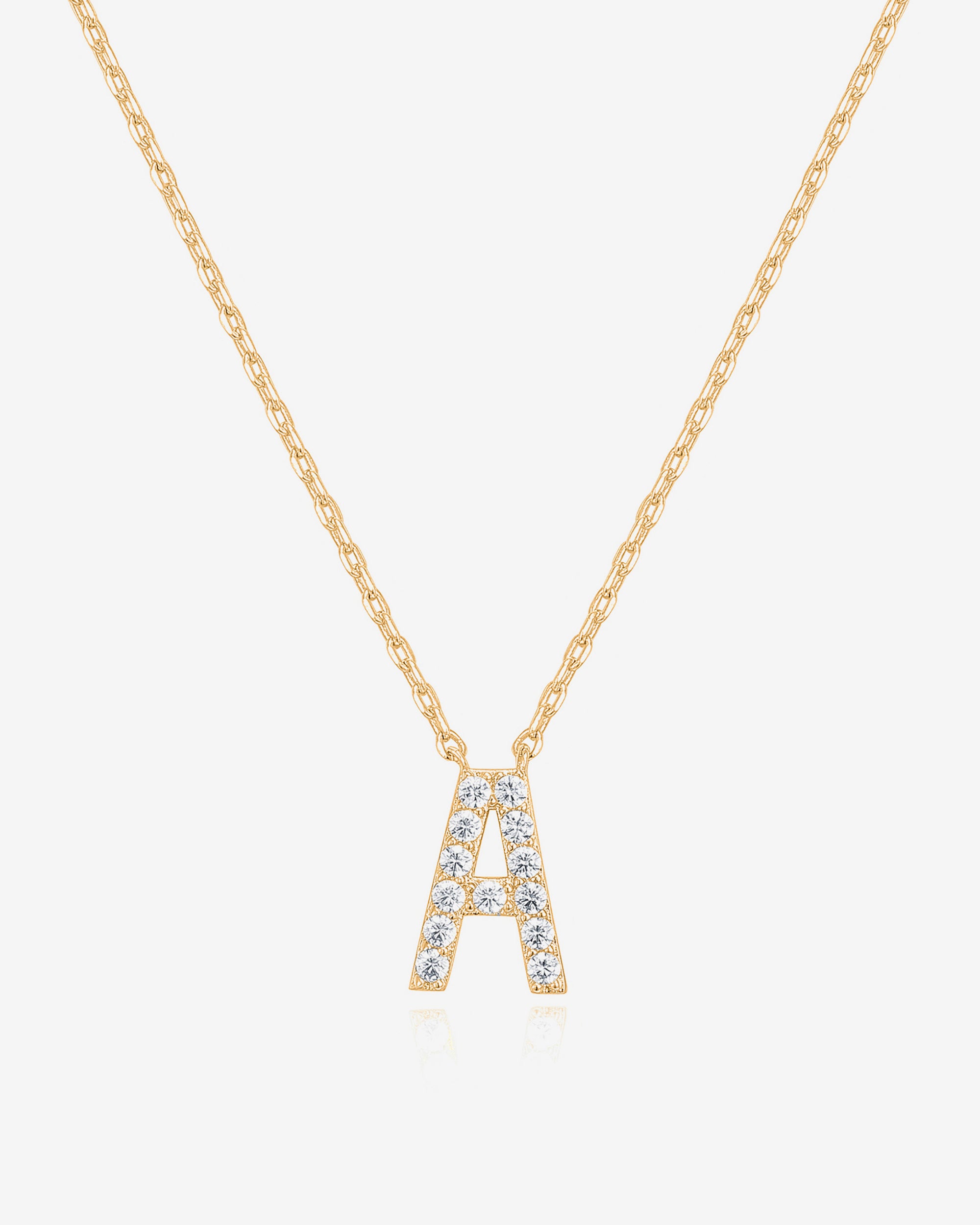 14K Gold Plated Initial Pendant Necklace | Affordable