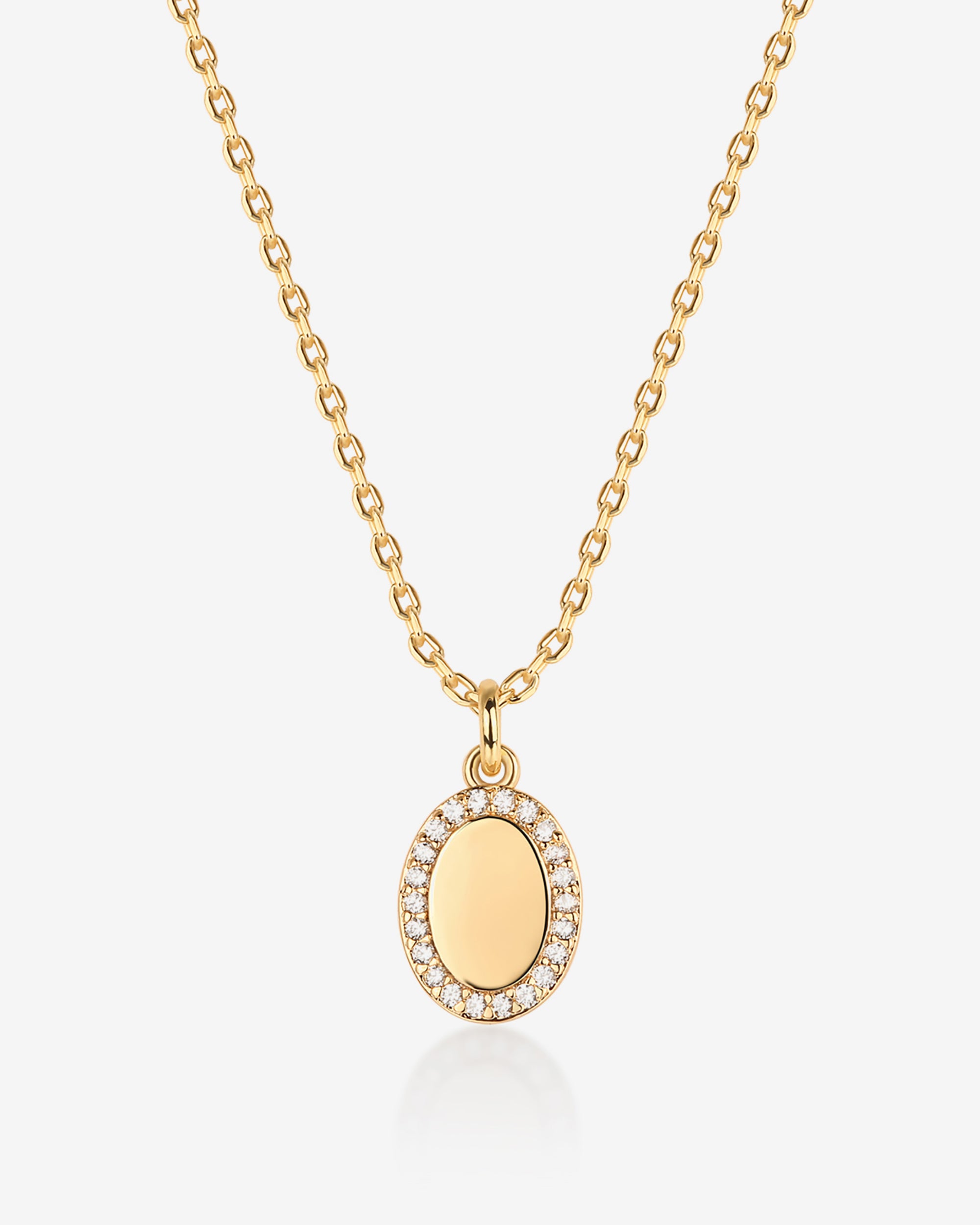 Oval Cubic Zirconia Pendant Necklace – PAVOI