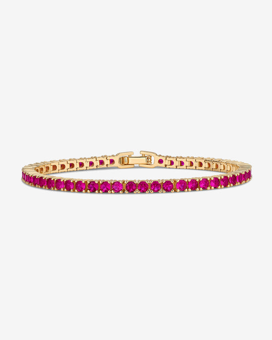 Colored Tennis Cubic Zirconia Bracelet