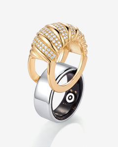 Alternating Pavé Twist Fitness Ring Cover