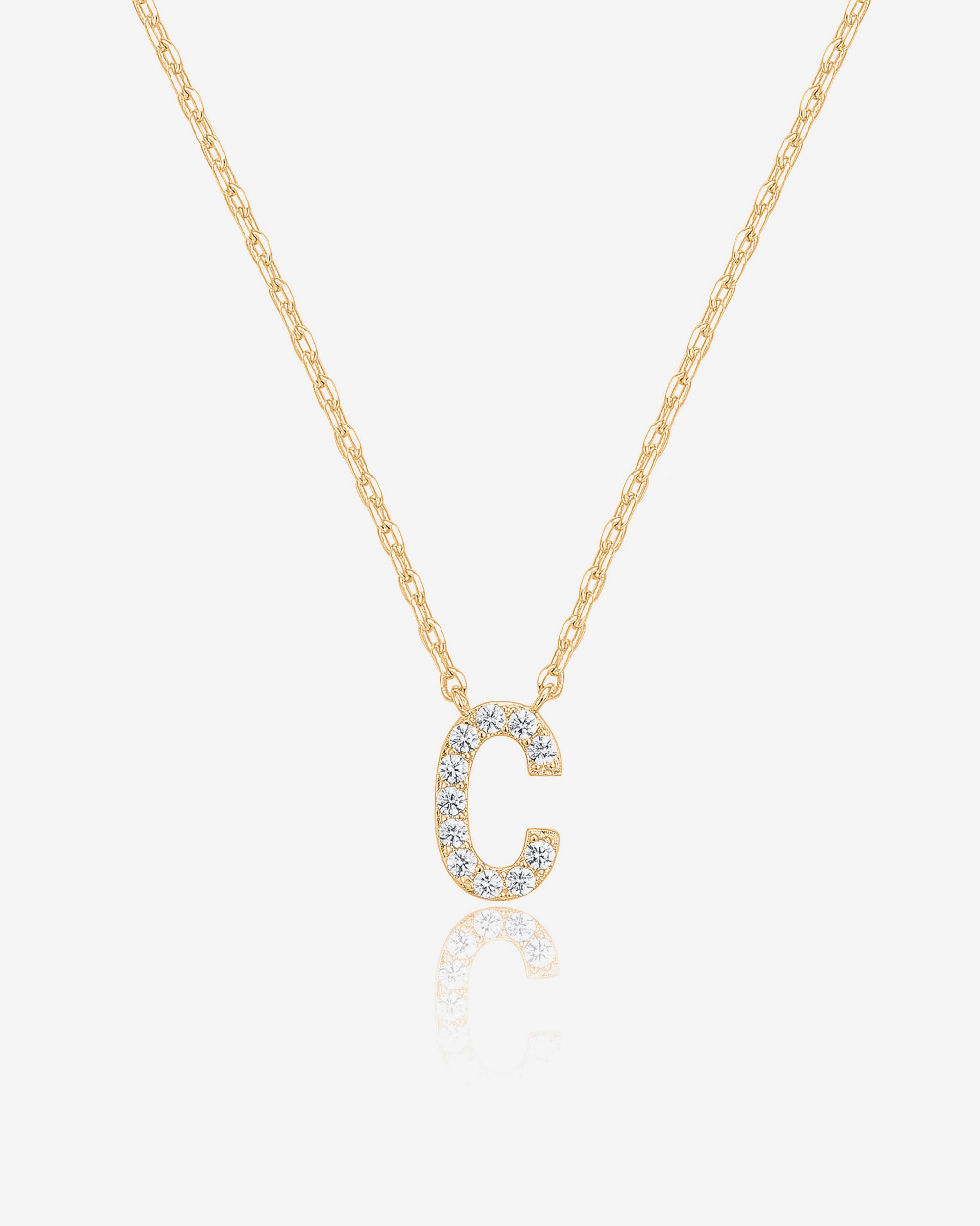 14K Gold Plated Initial Pendant Necklace | Affordable