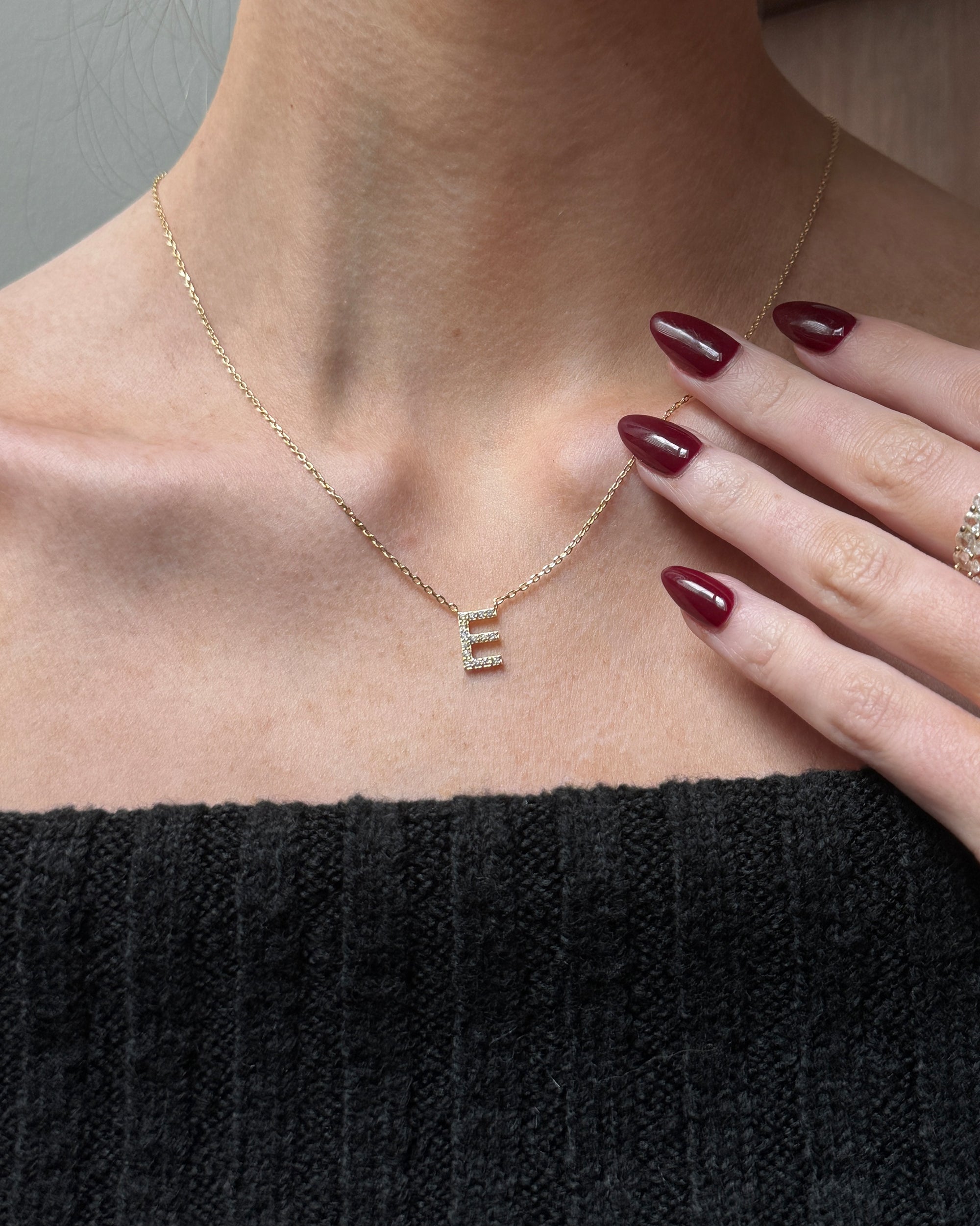 14K Gold Plated Initial Pendant Necklace | Affordable