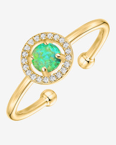 #Variant_Yellow Gold Green Opal
