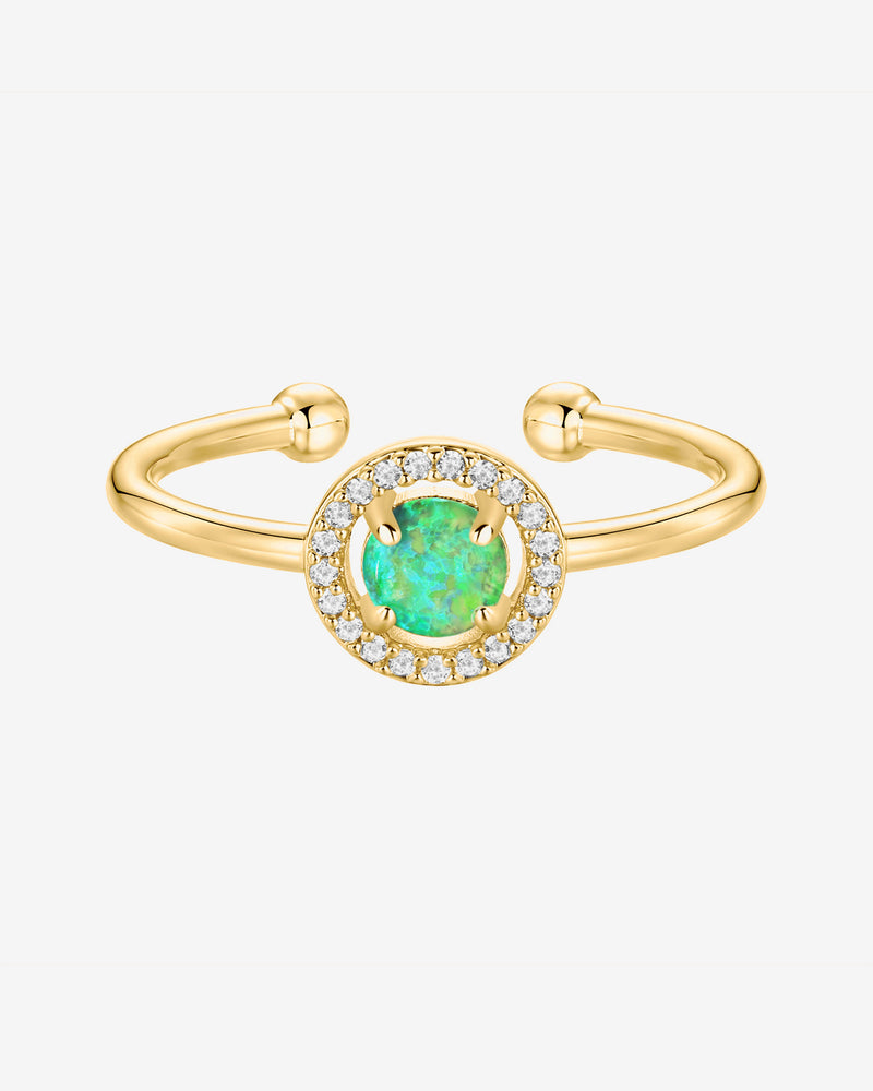 #Variant_Yellow Gold Green Opal